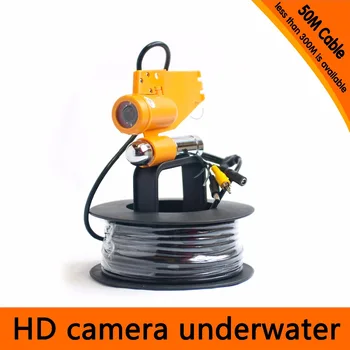 (1 takım) 50 M kablo Sualtı Balıkçılık Kamera DVR Fonksiyonu HD 1080 P 12 beyaz LED Balık Bulucu Su Geçirmez Kamera ile 8 GB kart