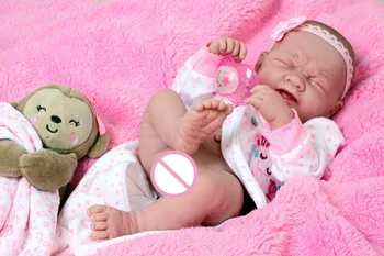 14 İnç Sevimli Ve Tuhaf Yeniden Doğmuş Bebek Kız Bebek Vinil Silikon Yenidoğan Bebek Yeniden Doğmuş Bebek Kız Oyuncak Çocuklar İçin Özel Hediye