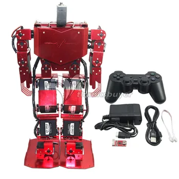 17DOF Robo-Soul H3. 0 Biped Robotik Insansı Robot Alüminyum Çerçeve Tam Kiti w / 17 adet Servo + Denetleyici