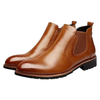2019 yeni erkek botları setleri ayak deri çizmeler sıcak zapatos de hombre