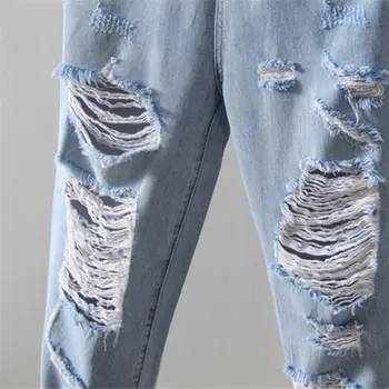 2020 Pantolon Kadın Büyük Boy Kot Kadın Rahat Gevşek Kadınlar ıçin Yırtık Kot Kot Pantolon Streetwear Anne Kot HK410