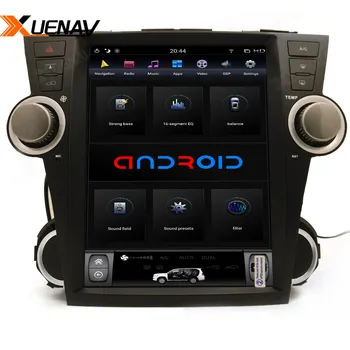 2din Android araba Toyota stereo autoradio dikey ekran DVD oynatıcı Toyota Highlander 2009-2012 için DVD Oynatıcı