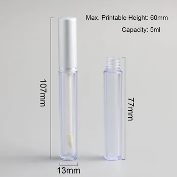 360x5 ml Mini Boş Taşınabilir Şeffaf Dudak Parlatıcısı Tüpler Mini Ruj Dudak Balsamı Plastik DIY Kozmetik Şişeleri Konteynerler