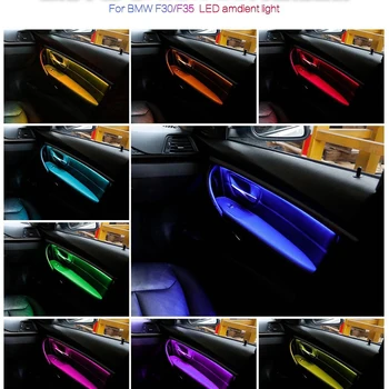 9-renk otomatik dönüşüm Araba ıç kapı ortam ışığı dekoratif aydınlatma tuning araba BMW 3 serisi ıçin F30 F35-2018