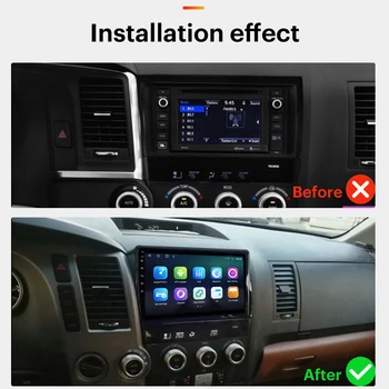 AKAMATE Android 10.0 HD Araba Radyo 10 inç Araba Multimedya Oynatıcı Toyota Sequoia Tundra 2008-2018 İçin Bluetooth Navigasyon WİFİ GPS
