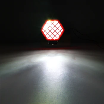 Auxtings Offroad Bir çift Kırmızı 5 İNÇ 27 W LED iş ışık Sürüş Lambası Araba Kamyon Römork SUV Motosiklet ATV 4X4 4WD PİKAP