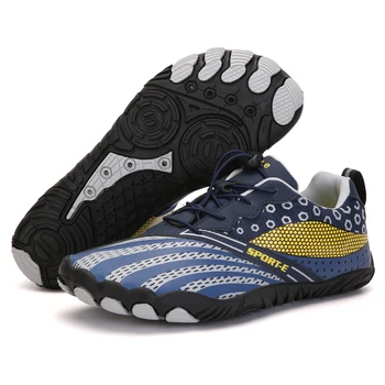 Erkekler yürüyüş ayakkabıları Yeni Örgü Dağcı Tırmanma Sneakers Açık Nefes Yürüyüş Yüzme spor ayakkabılar Büyük Boy Taktik Çizmeler