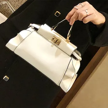 Fırfır Yeni Moda Fırfır deri çantalar Rahat Kilit Tek omuz Çapraz Çantalar ve Çanta Lüks Tasarımcı Kesesi Luxe