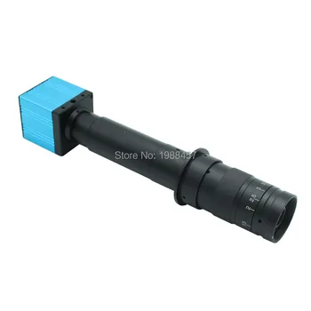 HD 16MP HDMI USB Dijital Sanayi Video Muayene Mikroskop Kamera Seti TF Kart Video Kaydedici + 10X-300X C-MOUNT zoom objektifi