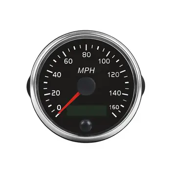 Hız göstergesi Arkadan Aydınlatmalı Ekran Darbe Direnci ABS Aşırı Hız Alarmı Kilometre Sayacı Traktör için 12/24 (v) 85mm