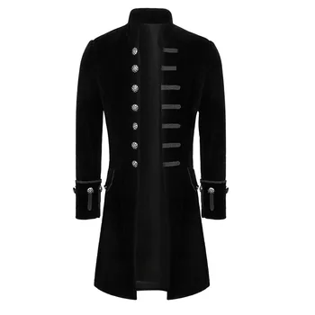 Kadife Brokar Gotik rop ceket Ceket Steampunk Victoria Uzun Ceket Cadılar Bayramı Mardi Gras Elbise up Aristokrat Zarif Ceket