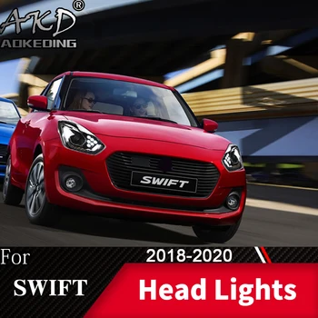 Kafa lambası için Swift 2018-2020 Farlar sis farları gündüz koşu ışık DRL H7 LED Bi xenon ampul Swift araba aksesuarı