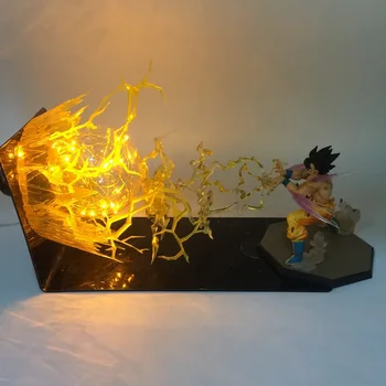 [Komik] Anime DBZ Wukong Vegeta Ruhu Bomba Aksiyon Figürleri modeli LED lamba ışığı topu Oyuncak Kamehameha Patlama Sahne zanaat oyuncak