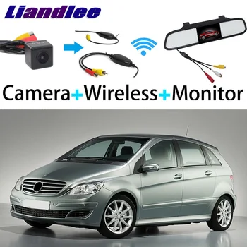 Liandlee 3in1 Kablosuz Alıcı Ayna Monitör Için Özel Dikiz Kamera Yedekleme Mercedes Benz MB B150 B160 B170 B180 B200