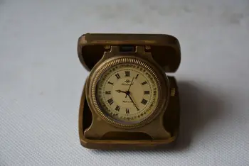Nadir Eski Qing Hanedanı kraliyet PİRİNÇ CAM saat mekanik Pocket watch, çalışabilir, işareti ile, saksağan & Erik, ücretsiz kargo