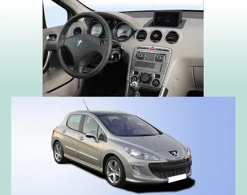 Peugeot İçin araba Alınlar Çift Din Radyo Ses Paneli Çerçeve Dash Takımı 308 2007 2008 2009 2010 2011 2012 ~408 2010 2011 2012