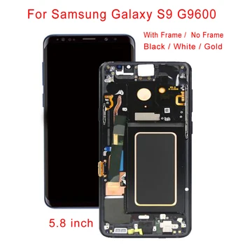 STARDE Yedek samsung LCD Galaxy S9 G9600 LCD ekran dokunmatik ekranlı sayısallaştırıcı grup Çerçeve 5.8