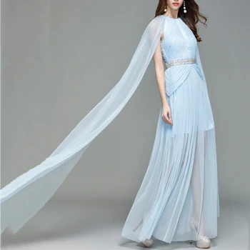 Tromlfz 2021 Yeni Varış Düğün Parti Elbiseler Lady Zarif Pelerin Tarzı Nedime Vestido Kadınlar Seksi Akşam Balo Elbise