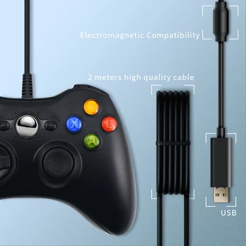VERİ KURBAĞA USB Kablolu Gamepad için Xbox 360 / Ince Denetleyicisi için Windows 7/8/10 Microsoft PC Denetleyici Desteği için Buhar Oyunu