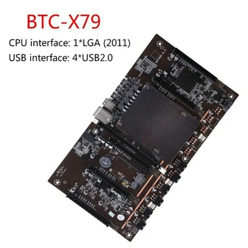 X79 H61 BTC Madenci Anakart ile E5 2630 V2 CPU + RECC 4G DDR3 Ram + 24 Pins Bağlayıcı Destek 3060 3070 3080 GPU