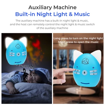 Çocuk bakıcısı Radyo Kablosuz bebek izleme monitörü Iki Yönlü Ses Walkie Telefon Alarm Çocuklar Dadı Interkom ile Gece ışık Müzik