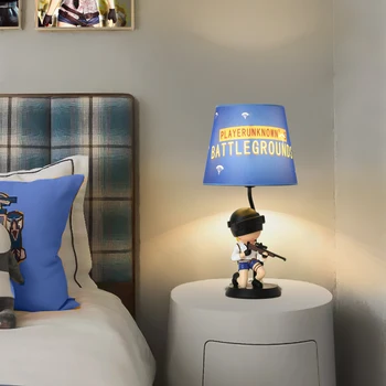 Çocuk odası erkek yatak odası battlefield enerji tasarruflu masa lambası göz koruması karikatür dekorasyon erkek ve kız başucu lambası