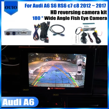 Ön Arka kamera Adaptörü Için Audi A6 S6 RS6 c7 c8 2012 ~ 2017 2016 Arayüzü OEM ekran Reversing park kamerası Dekoder
